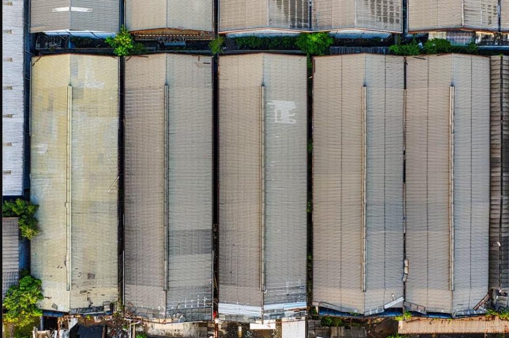 Coperture industriali viste dall'alto
